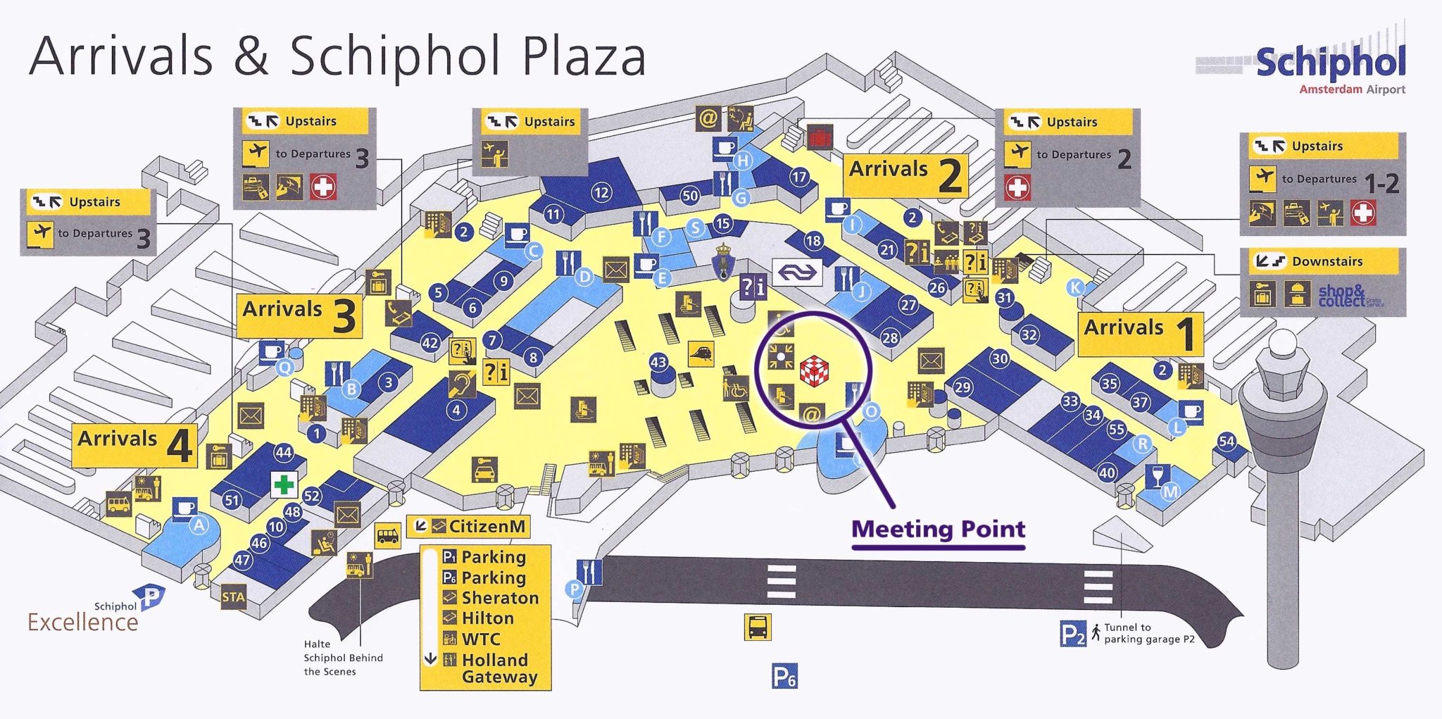Meeting Point Schiphol Airport Amsterdam Map 1 