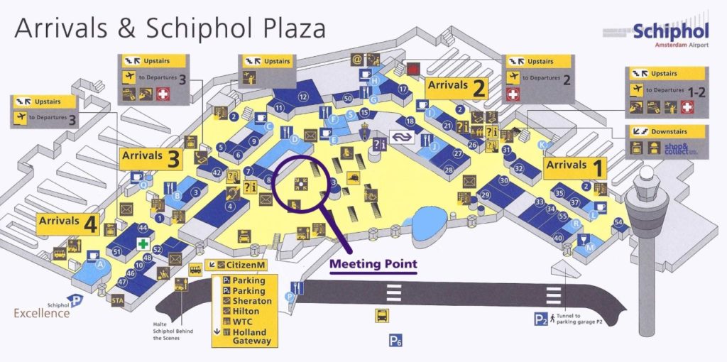 thumbnail Meeting Point Schiphol Airport Amsterdam Map 2